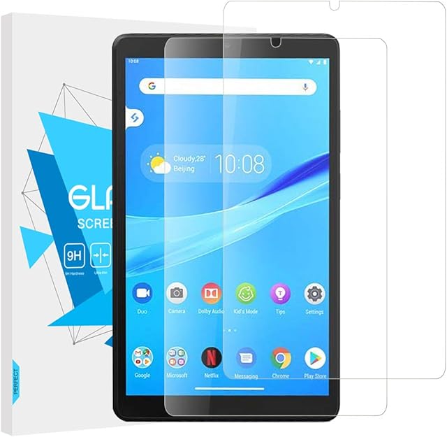 TiMOVO Screen Protector Compatible for Lenovo Tab M8/ Smart Tab M8 8 Inch, [2 Pack] Anti-Scratch/Bubble-Free/HD Clear Arc Edge Tempered Glass Film Fit Tab M8/ Smart Tab M8 - Clear