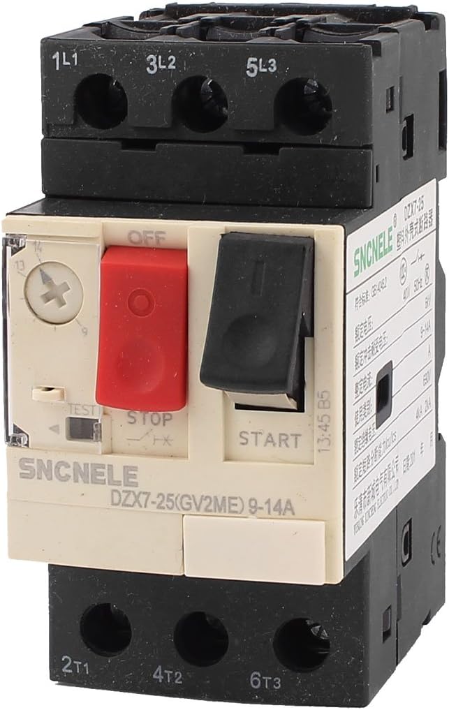 uxcell 690V 6KV 9-14A 3 Phase Magnetic Motor Protection Circuit Breaker