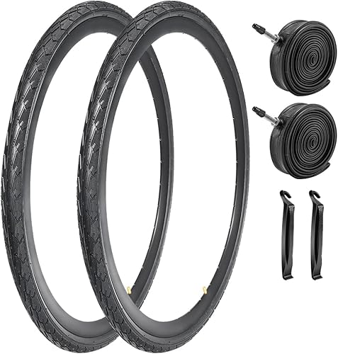 Miniatura 8 de Paquete de 2 neumáticos de bicicleta de 700 x 23C25C28C35C38C Plus tubos interiores de bicicleta, válvula Presta de 1.890 in o válvula Schrader de