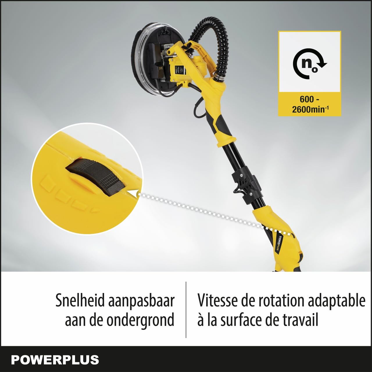 POWERPLUS POWX0479 - Lijadora para paneles de yeso 1050w 225mm