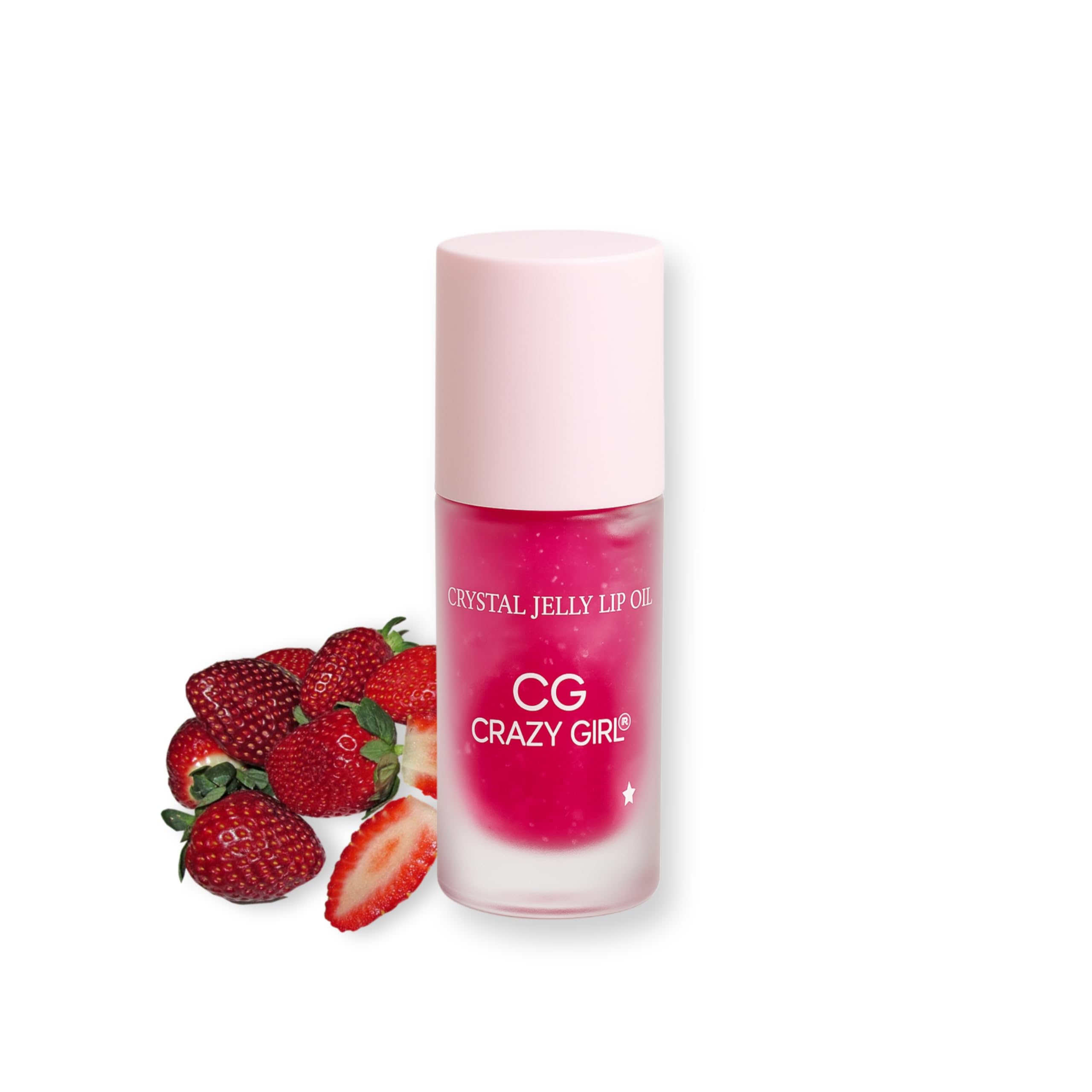 CRAZY GIRL Crystal Jelly Lip Oil – Hydrating Lip Oil with Jojoba & Castor Oil for Dry Lips – Flavored Avocado, Strawberry, Grape – Non-Sticky, Glossy Finish (Regular, Strawberry)-picture-13