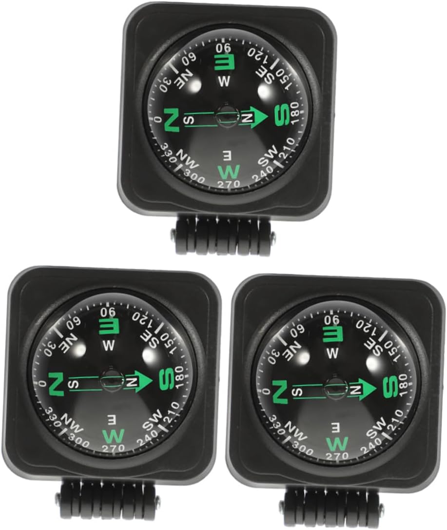 Vehicle Mount Dashboard Compass Ball 3pcs, Adjustable Car Direction Guide Ball for Automotive, Marine Compass for Boats and Motorcycles, Navigation Accessory for Outdoor Driving