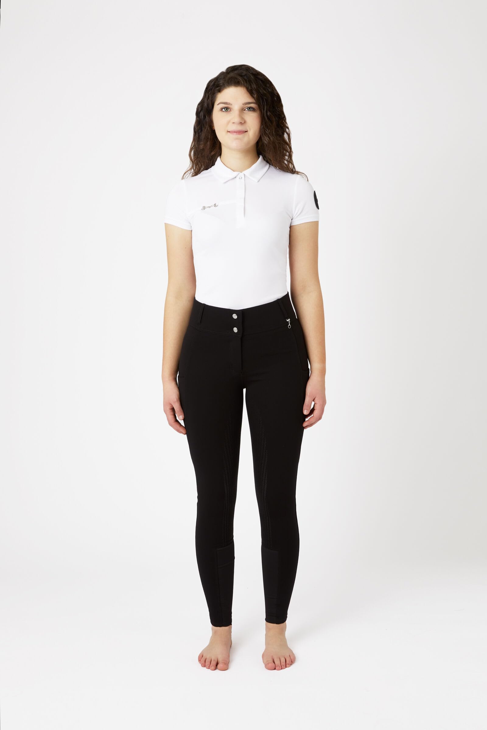 HORZE Mira Culotte d'équitation pour Femmes, Leggings d'équitation avec Poche pour Portable et Fond Complet