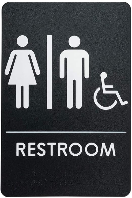 Bathroom Door Signs for Offices Mens Handicap Restroom