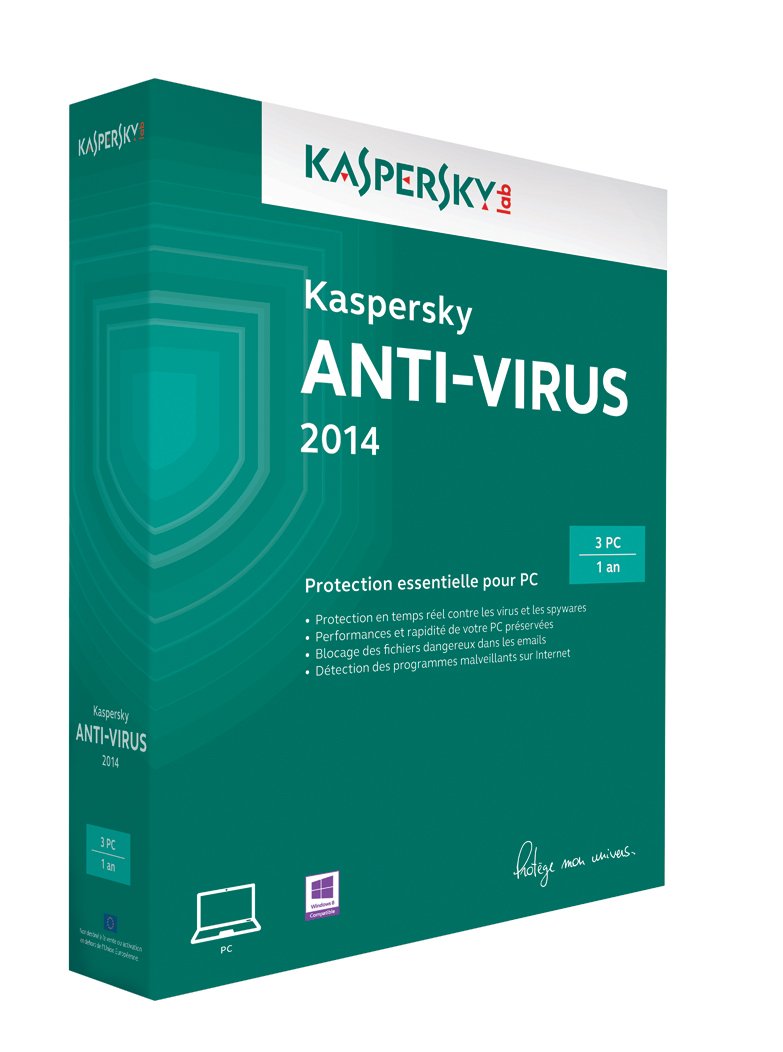 Kaspersky Lab Anti-Virus 2014, 3u, 1Y, Base - Seguridad y antivirus (3u, 1Y, Base, Base, 3 usuario(s), 1 Año(s), 480 MB, 512 MB, 800 MHz)