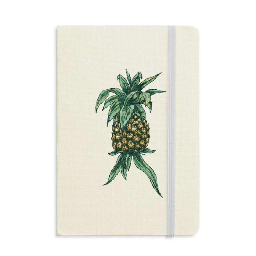 Ananas Fruit Manger Notebook tissu vert, journal intime A5 classique - 5