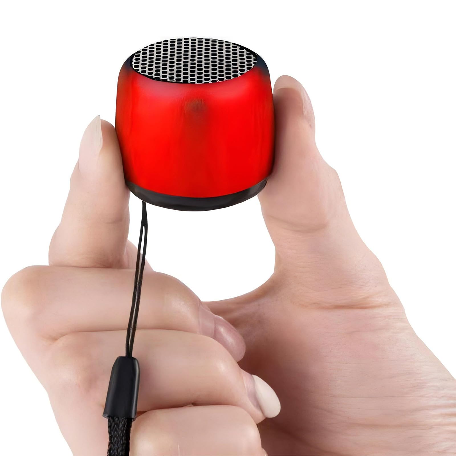YXYKODM Best Mini Portable Bluetooth Speaker with HD Sound & Bass I Smallest Wireless Bluetooth Speakers for Phone/PC/Tablet I Photo Selfie Button Answer Phone Calls I Cute Tiny Speaker (Red)