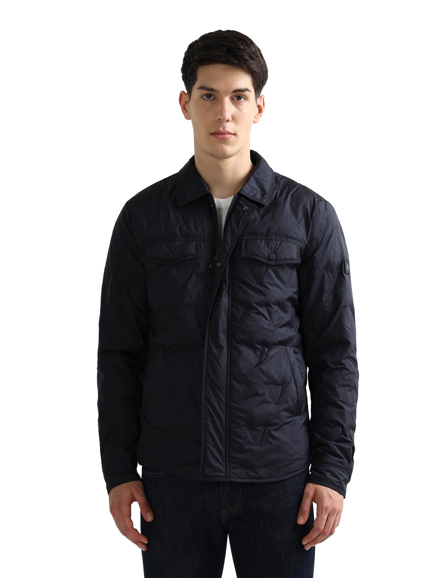 arrow sports Arrow Sport Men's Solid Regular Fit Puffer Jacket-picture-26