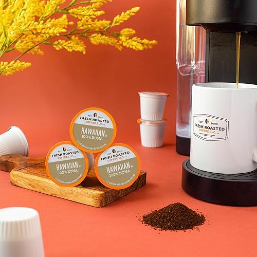 Miniatura 3 de Café Fresh Roasted Coffee, 100% Kona de Hawaii, tostado medio, kosher, compatible con K-Cup, 24 cápsulas