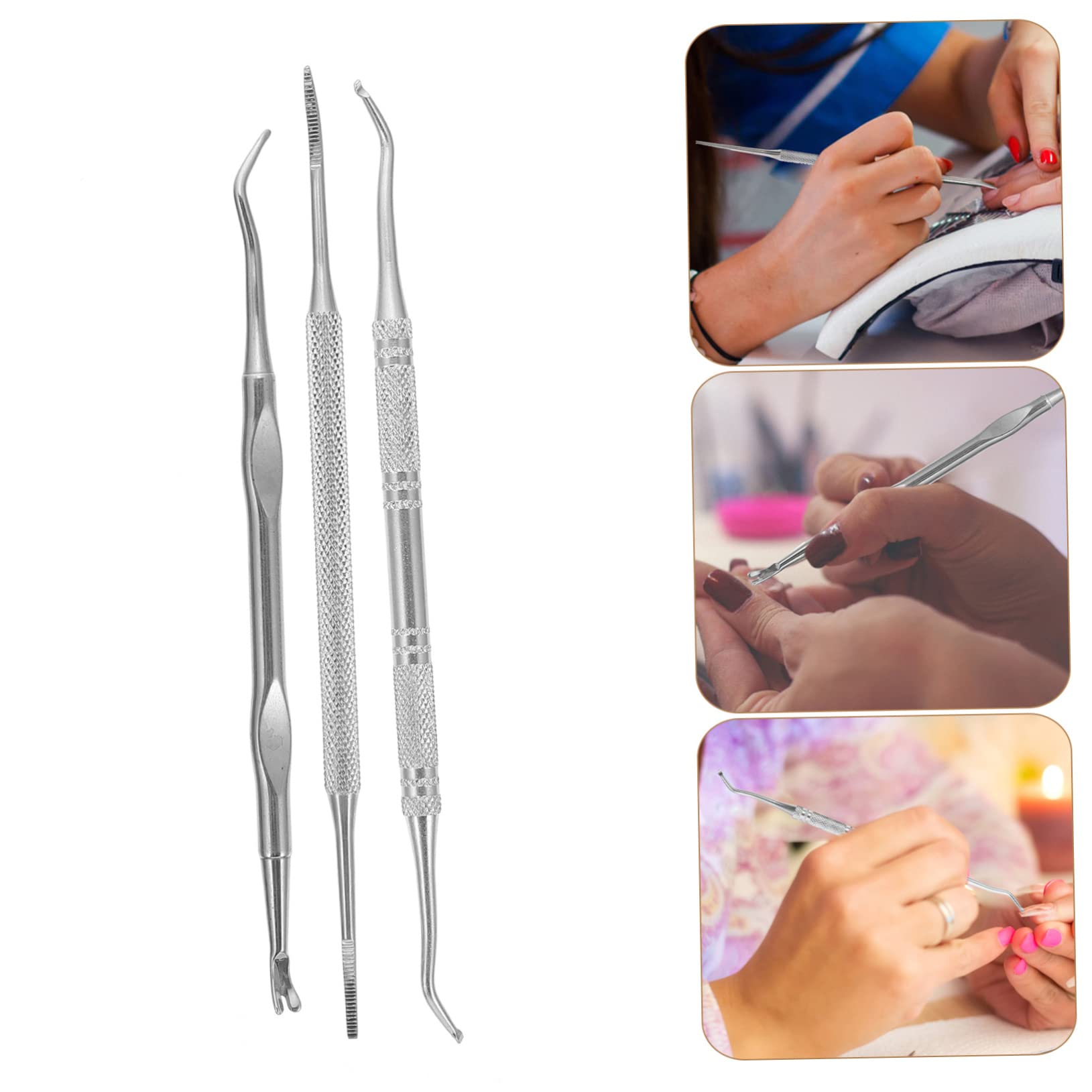 Healeved Portable Ingrown Toenail Lifter File Tool Set Stainless Steel Non-slip Grip for Easy Handling