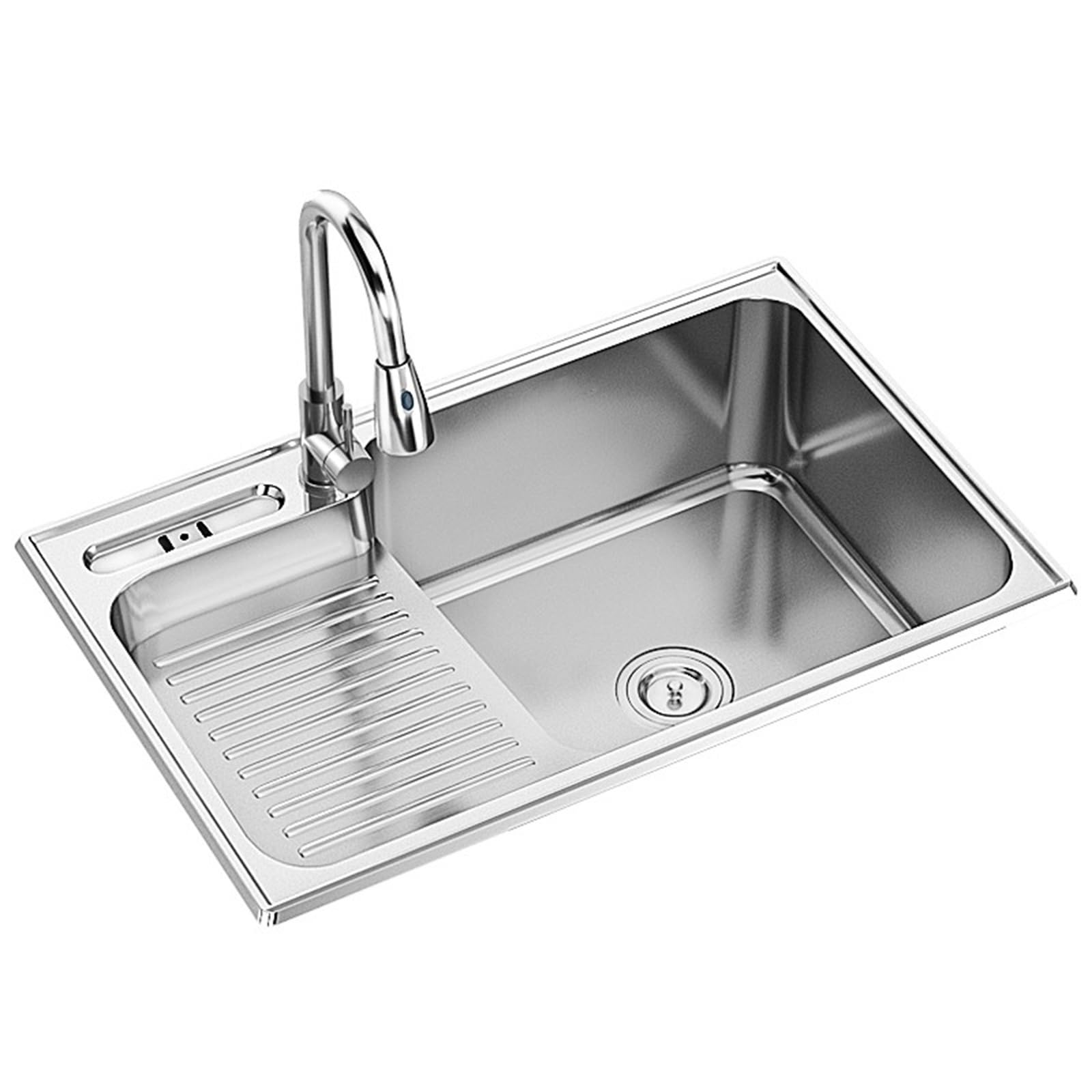 Lavabo simple en acier inoxydable : fini le manque de place pour la vaisselle