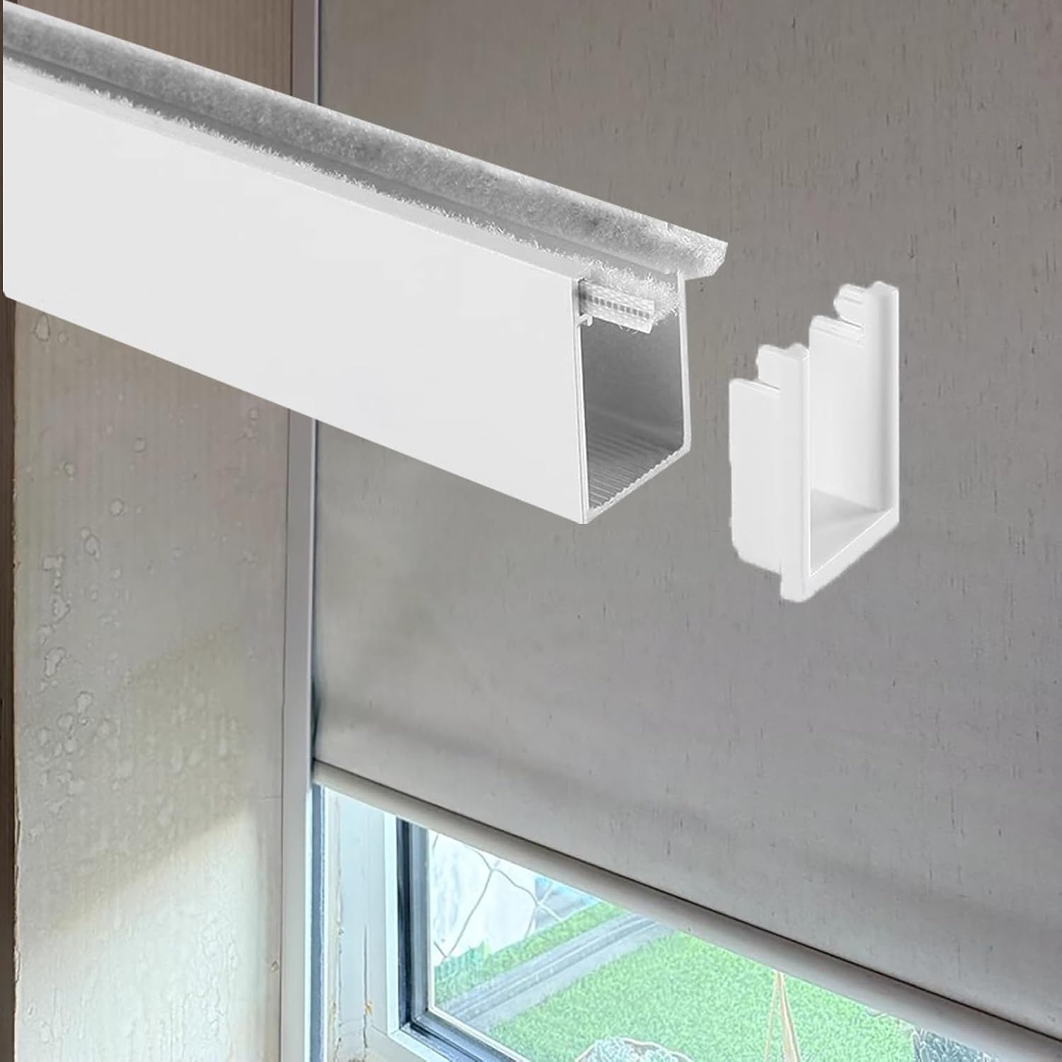 JvFbjLF Metal U-shaped Slat Cover Strip, Suitable For Curtains And Blackout Roller Blinds(75cm/29.5inch)