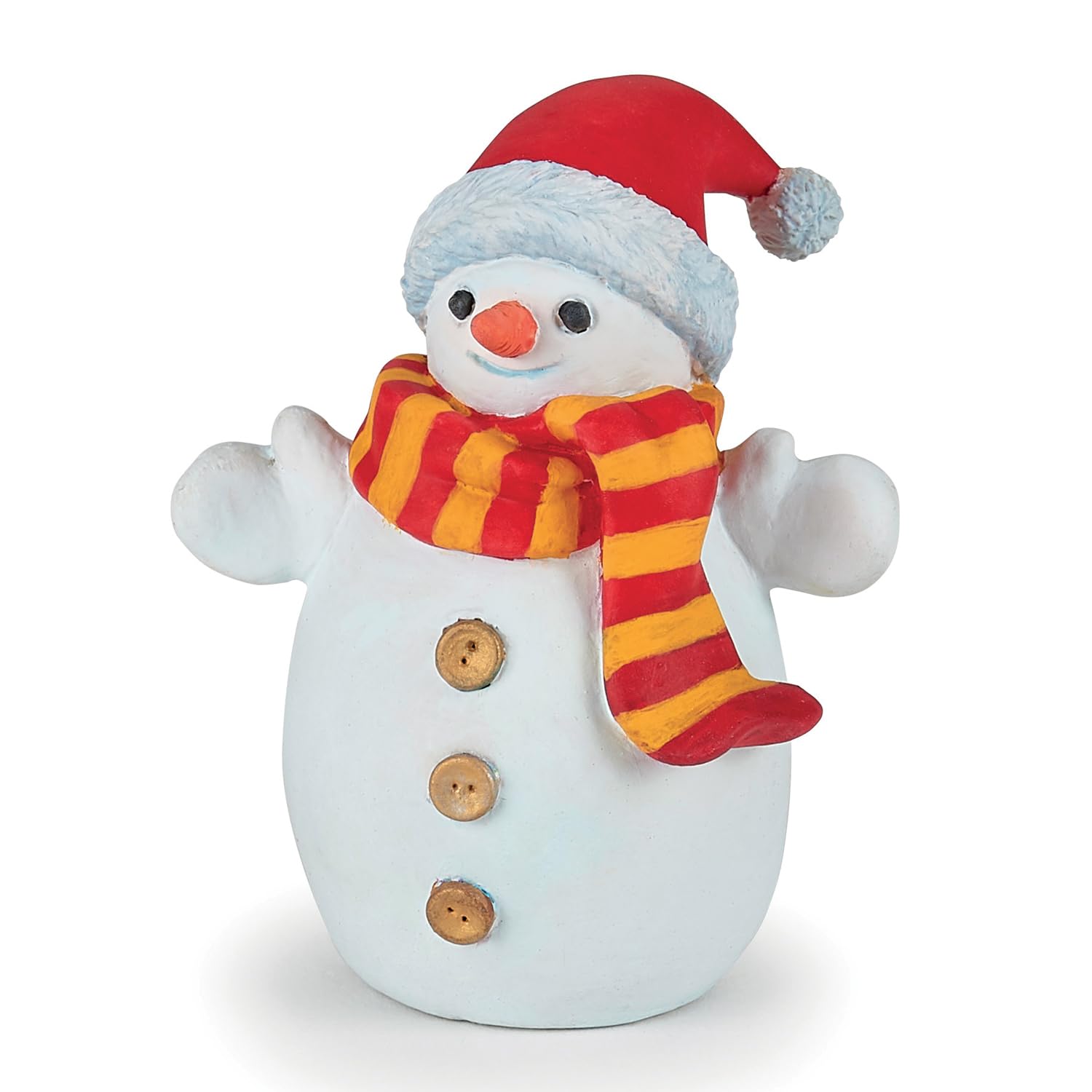 Monkimau Orecchini A Bottone Per Bambini Con Pupazzo Di Neve Smaltato, Argento 925, 6x9 Mm, Anallergici