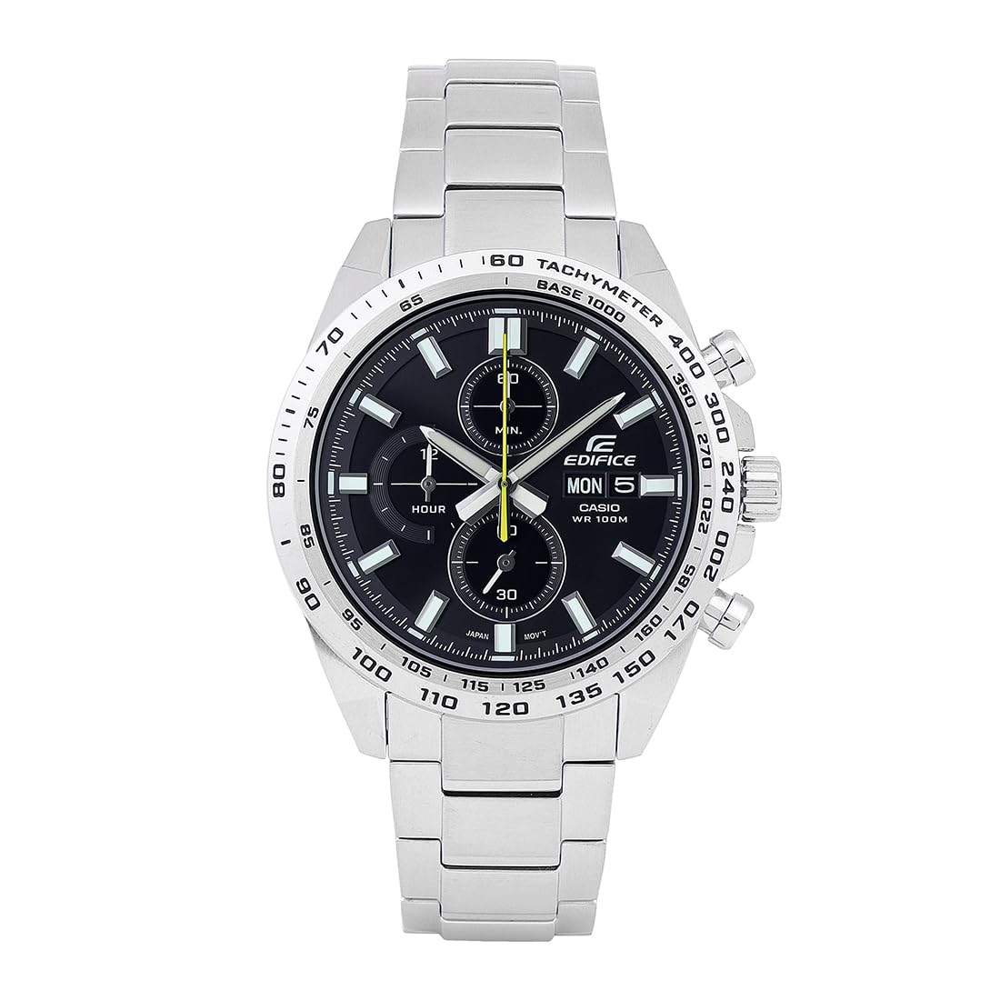 Casio Edifice EFR-574D-1AVUDF Black Analog Dial Silver Stainless Steel Band Mens Watch Chronograph 100M Water Resistant ED593 (B0CN2K2YYV) Amazon Price History, Amazon Price Tracker
