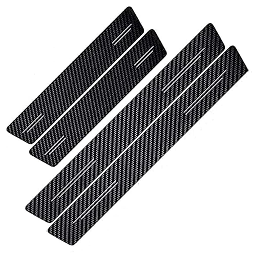 EIWXEFQT 4Pcs Car Door Sill Protector Strips, for AUDI A6 2019-2024 Car Door Sill Scuff Plate Kick Plates Black Rubber Anti-Scratch Trim Cover