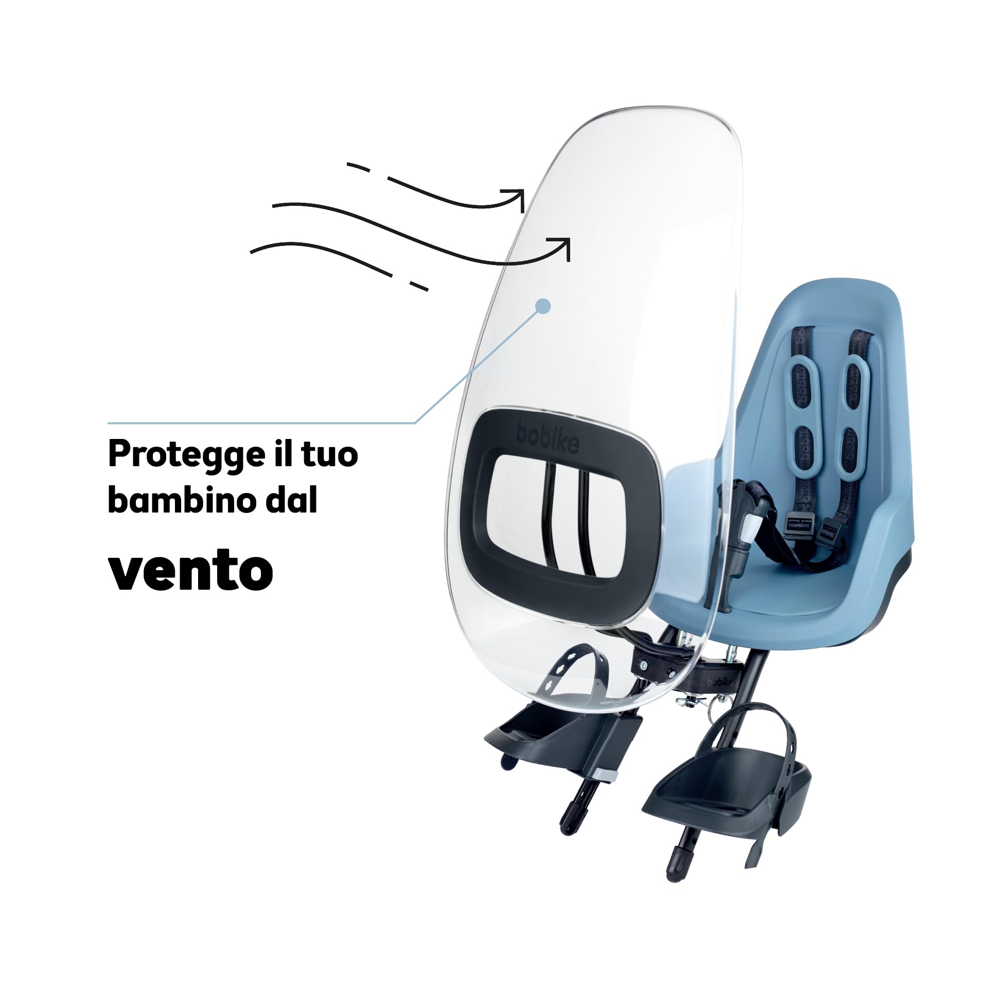 Parabrisas Delantero Bobike Para Sillita Infantil – Antichoque, Ajustable, Deflector De Viento, Compatible Con Bobike Mini, Go Mini, One Mini, Exclusive Evolve Mini, Montaje Delantero