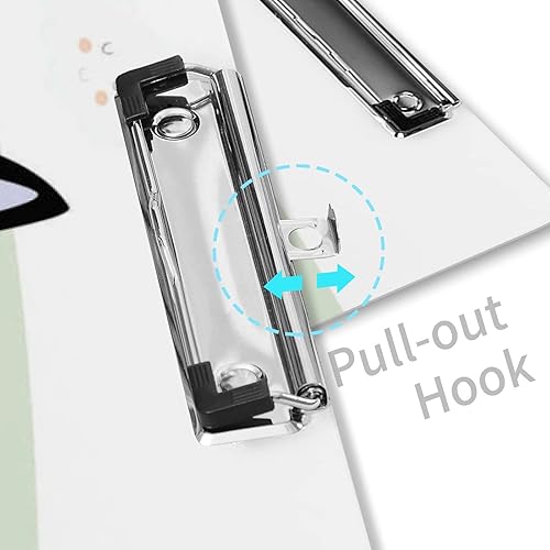 Miniatura 3 de DIDXG Bonito portapapapeles acrílico tamaño carta A4 con clip plateado portapapeles para niños mujeres hombres profesores estudiantes oficina