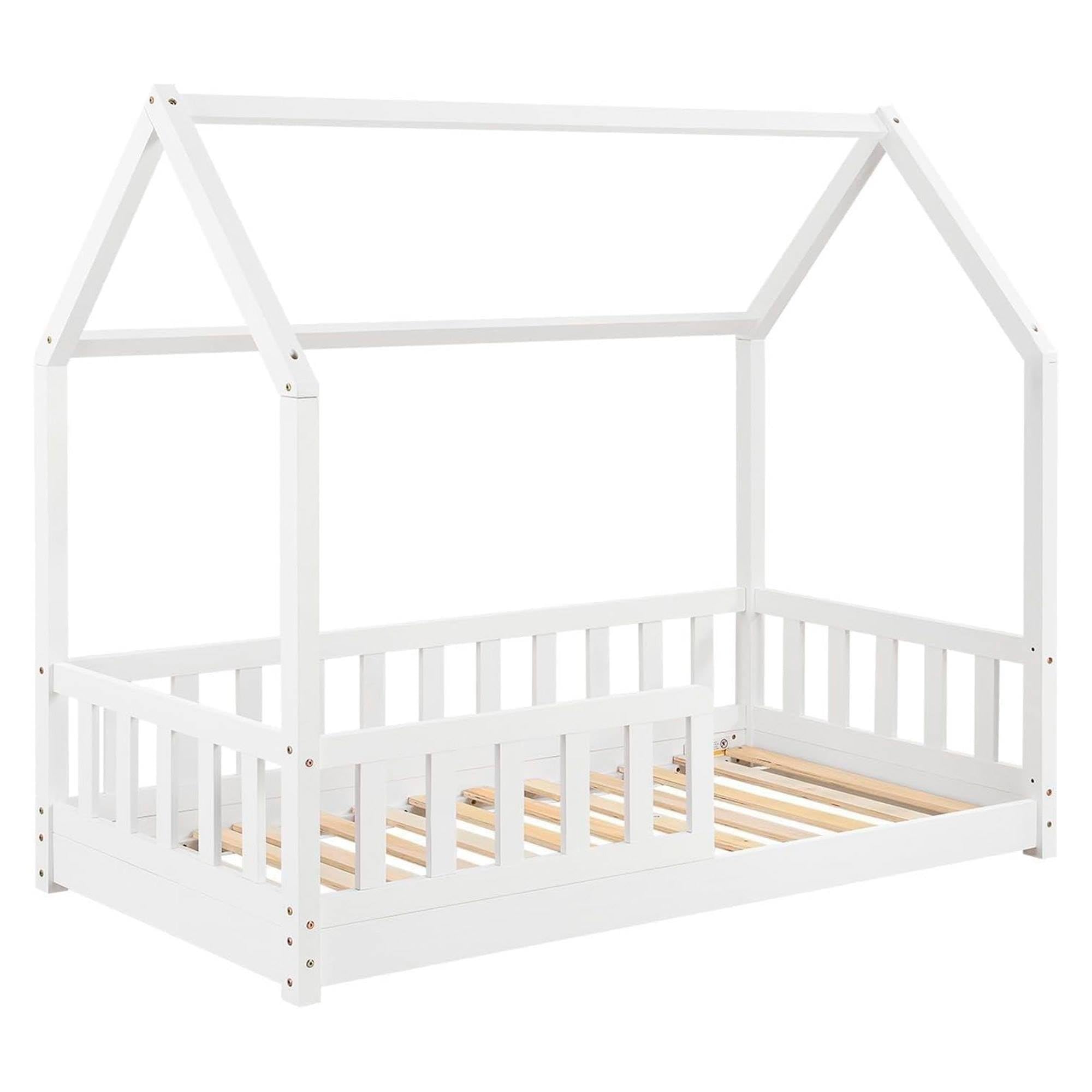 Well Home MOBILIARIO & DECORACIÓN Habitación Infantil: Cama Infantil Modelo cabaña de Pino lacada en Blanco 90x190cm