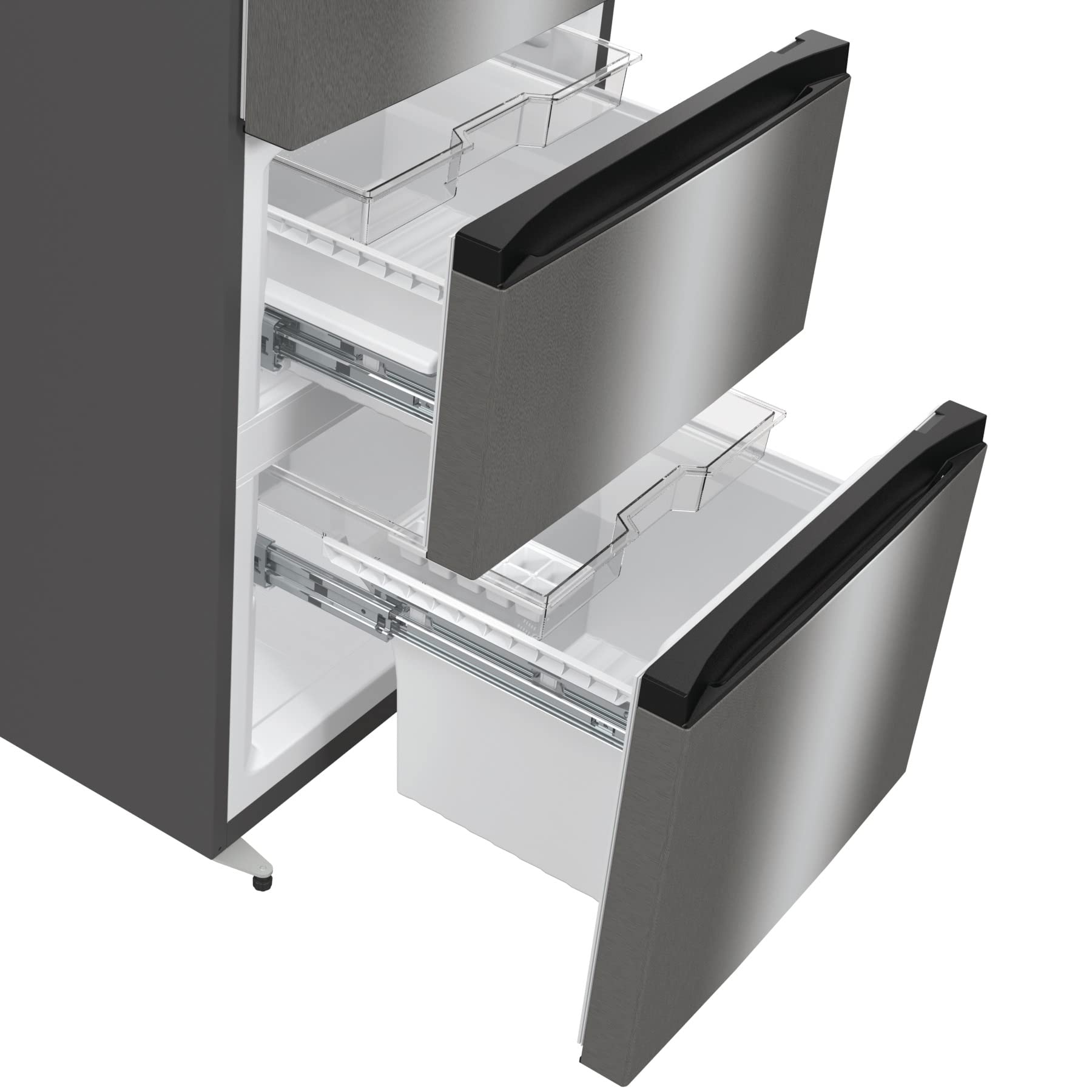 Hisense RM469N4ACD Kühl-Gefrierkombination, Freistehend, EEK D, 36dB, Total NoFrost, 368 Liter, Smart Fresh, CrispZone Smart Humidity, Convert ZeroZone, HxBxT: 200x60x66, 3 cm