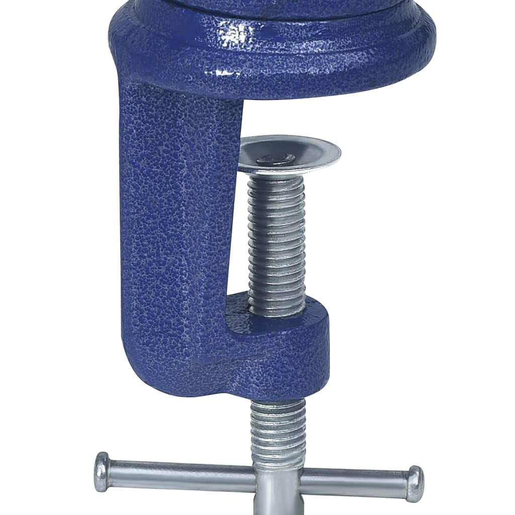 Morsa da banco da lavoro in ghisa da 60 mm con rotazione a 360°, morsetto stabile per lavori di legno e metallo, ganasce robuste, strumento di serraggio versatile per falegnami e modellisti