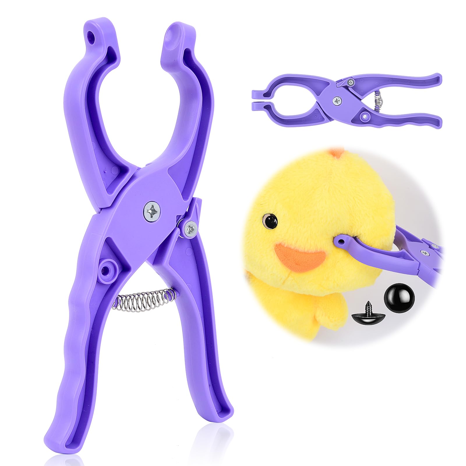 Upgraded Safety Eye Tool for Crocheting, Auxiliary Tool for 5-30mm Stuffed Animals Safety Eyes, Doll Making Tool, Time Saving, Labor Saving and Hand - Friendly Safety Eye Snapper Tool-image-47