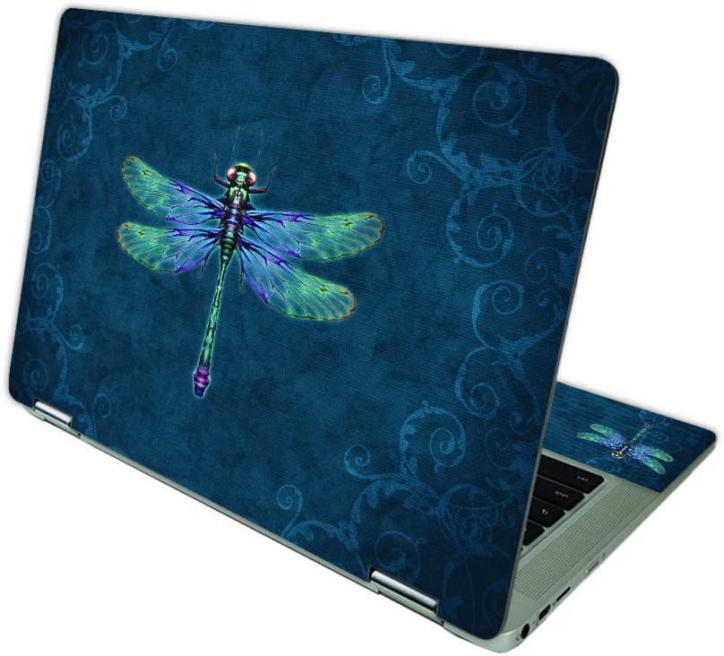 MIGHTY SKINS Skin Compatible with HP Chromebook x360 14 (2021) - Vibrant Dragonfly | Protective, Durable, and Unique Vinyl Decal wrap Cover | Easy to Apply, Remove, and Change Styles | Made in The USA
