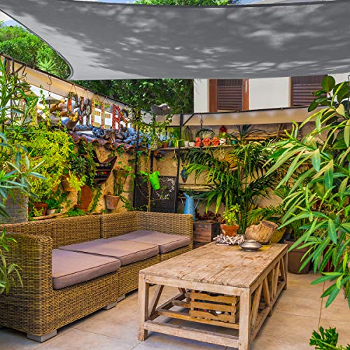 AsterOutdoor Toldo retangular para toldo de sol 3,5 cm x 33,5 cm dossel de bloco UV para pátio quint