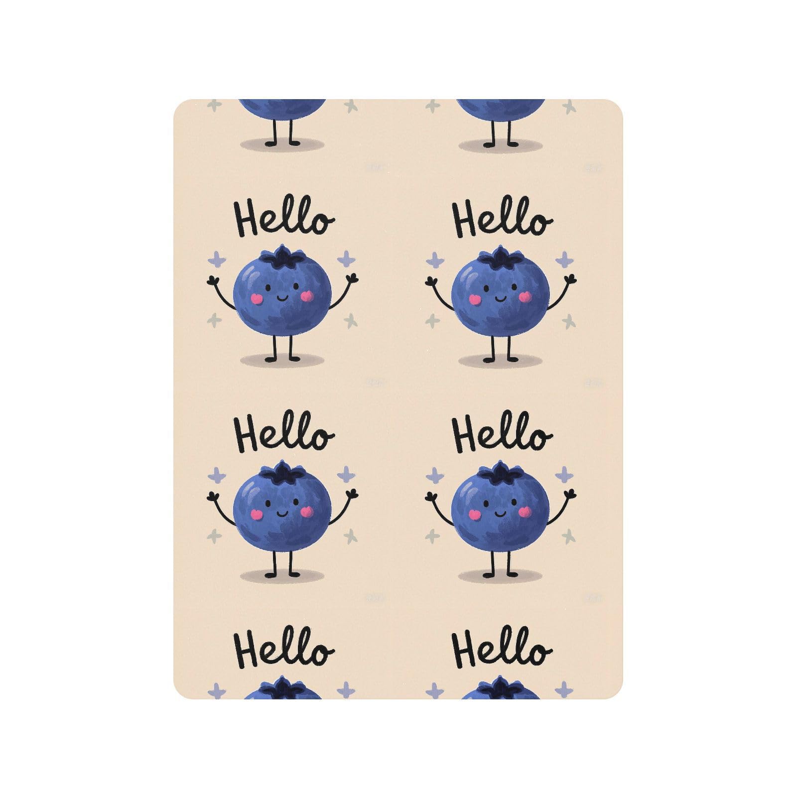Hello Cartoon urocze niebieskie jagodowe prześcieradła do łóżeczka dla chłopców dziewczynek bawełniane prześcieradło dla niemowląt miękka elastyczna pościel dla malucha do przedszkola, 1 opakowanie
