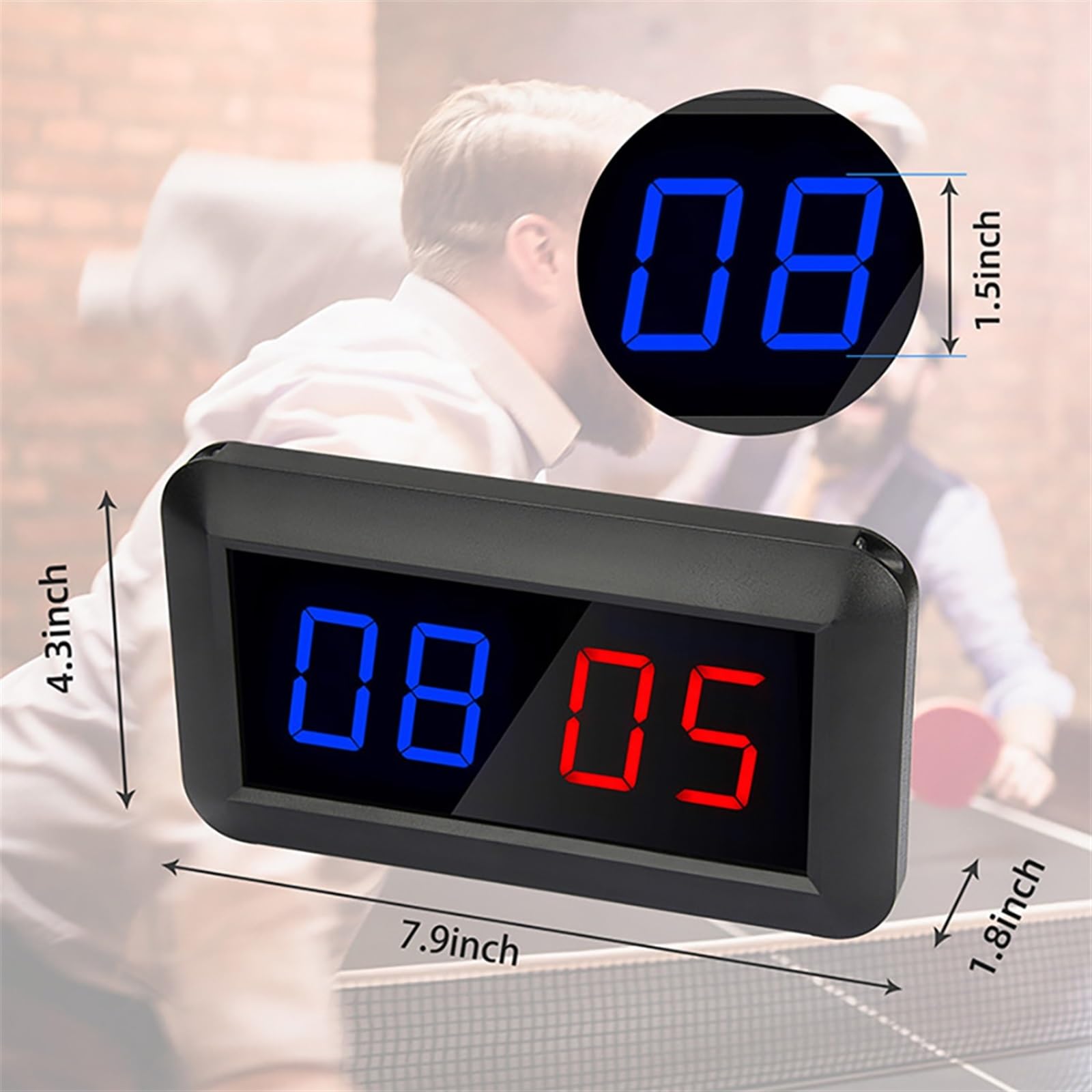Tabellone Segnapunti Elettronico Telecomando Concorso di Pallacanestro Timer Portatile Ping-Pong Badminton Baseball Game Scorer Facile da Leggere