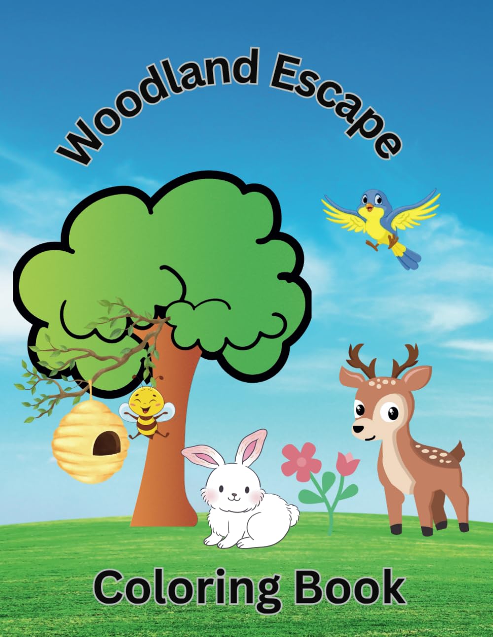 Woodland Escape Coloring Book: Relaxing and Mindful Coloring Pages for All Ages