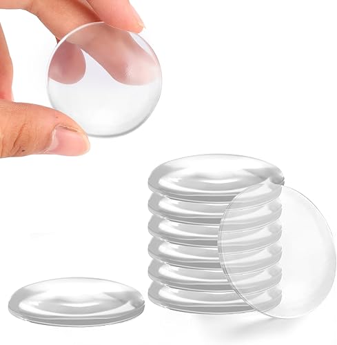 CAGSIG Topes de puerta protectores de pared, protectores de puerta transparentes reutilizables con autoadhesivo, protector de pared para pomo de