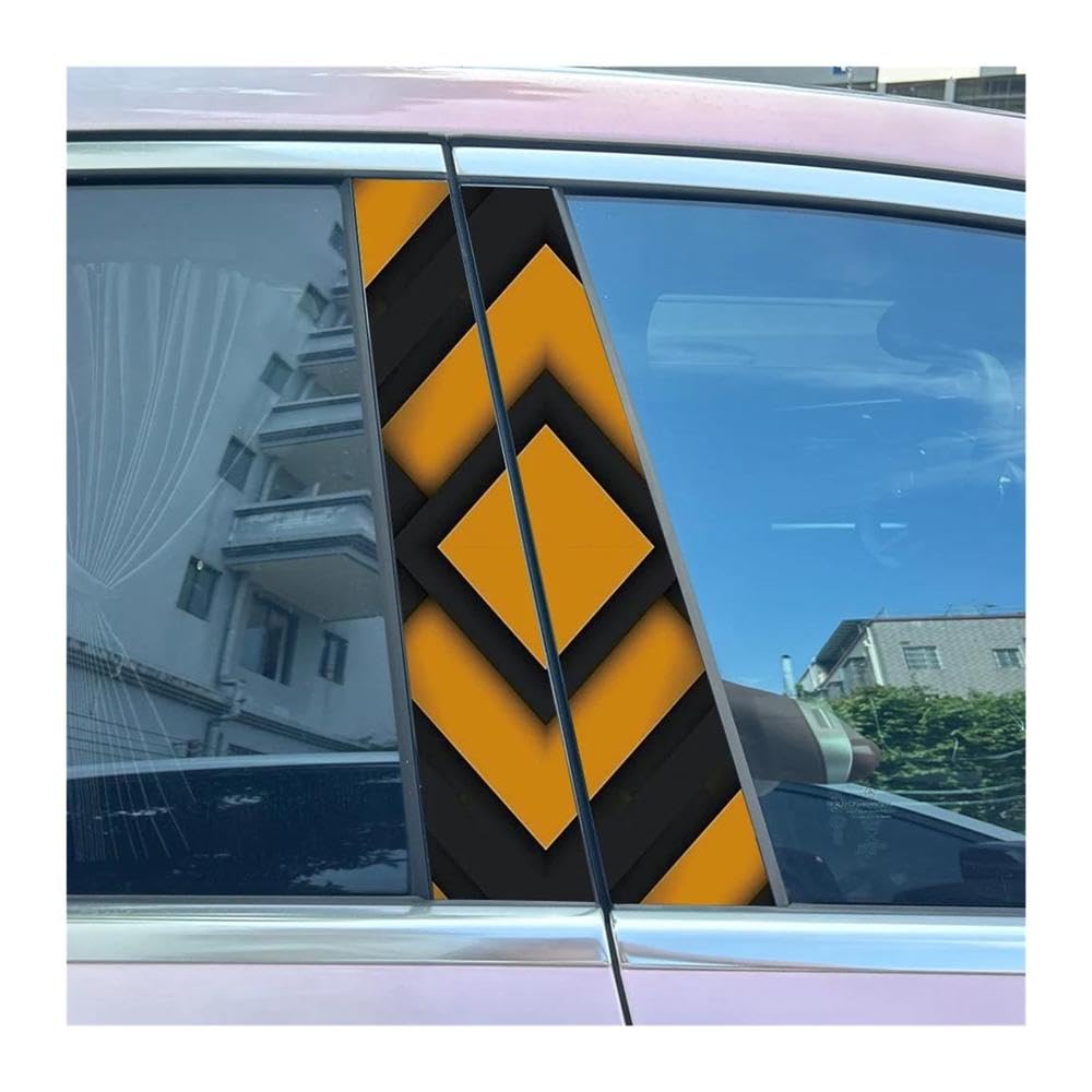 Body Parts 2pcs Honeycomb Bee Car Center Pillar Sticker B-Pillar Protective Film Decoration Decals(F)