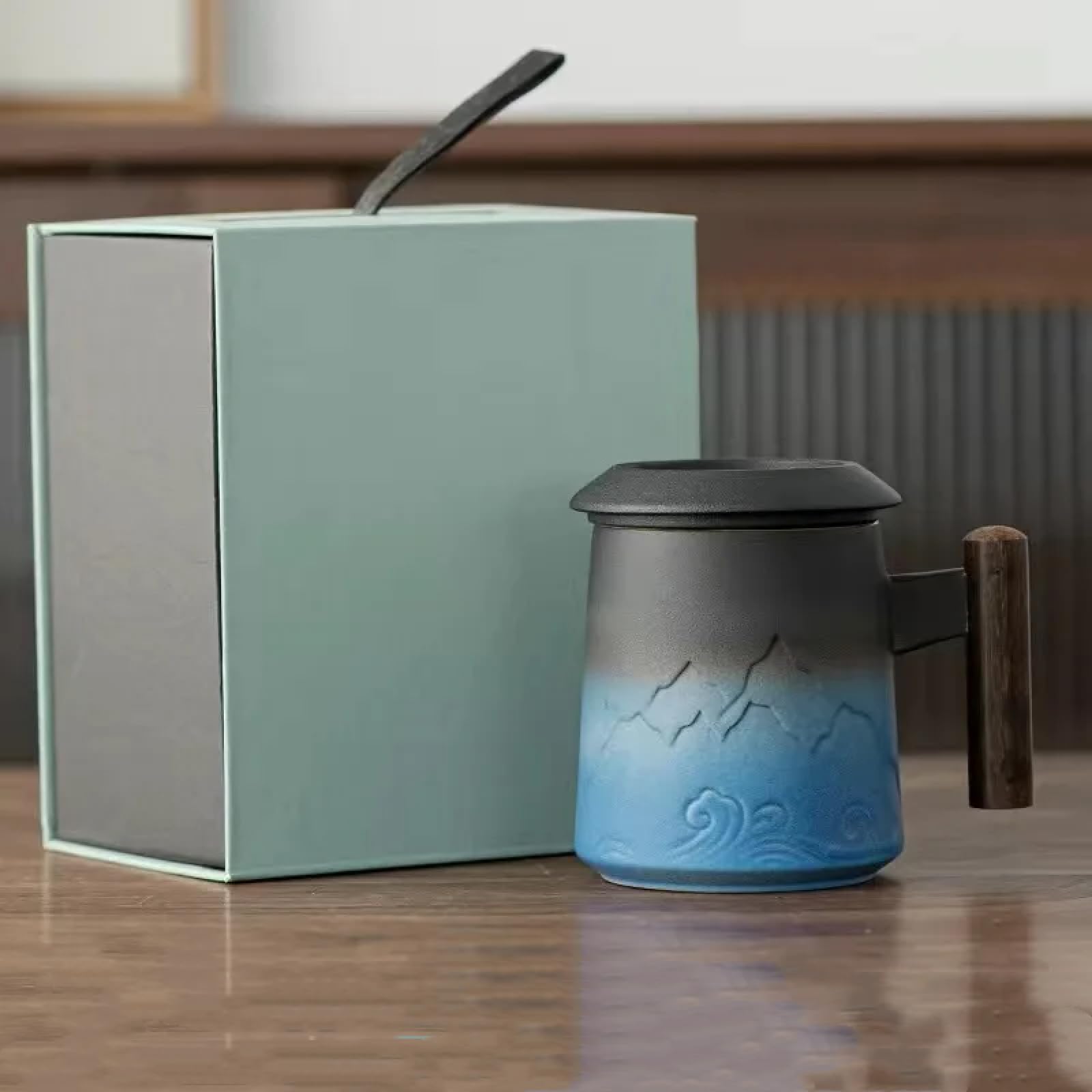 Vintage ceramiczne szklanki do herbaty i kawy 400 ml kubek z pokrywką i sitkiem idealny na śniadanie gorące napoje i stylowa dekoracja domu