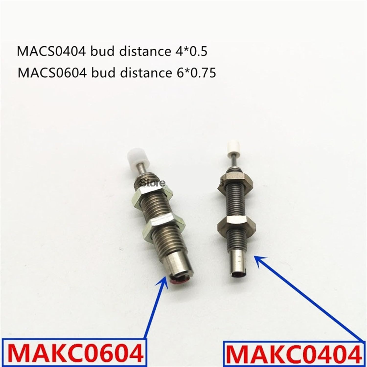Stainless Steel Hydraulic Oil Pressure Buffer MAKS0404/MAKC0604/MAKC0805/MAKS1005/A/B/L 1Pcs(Rose Red)