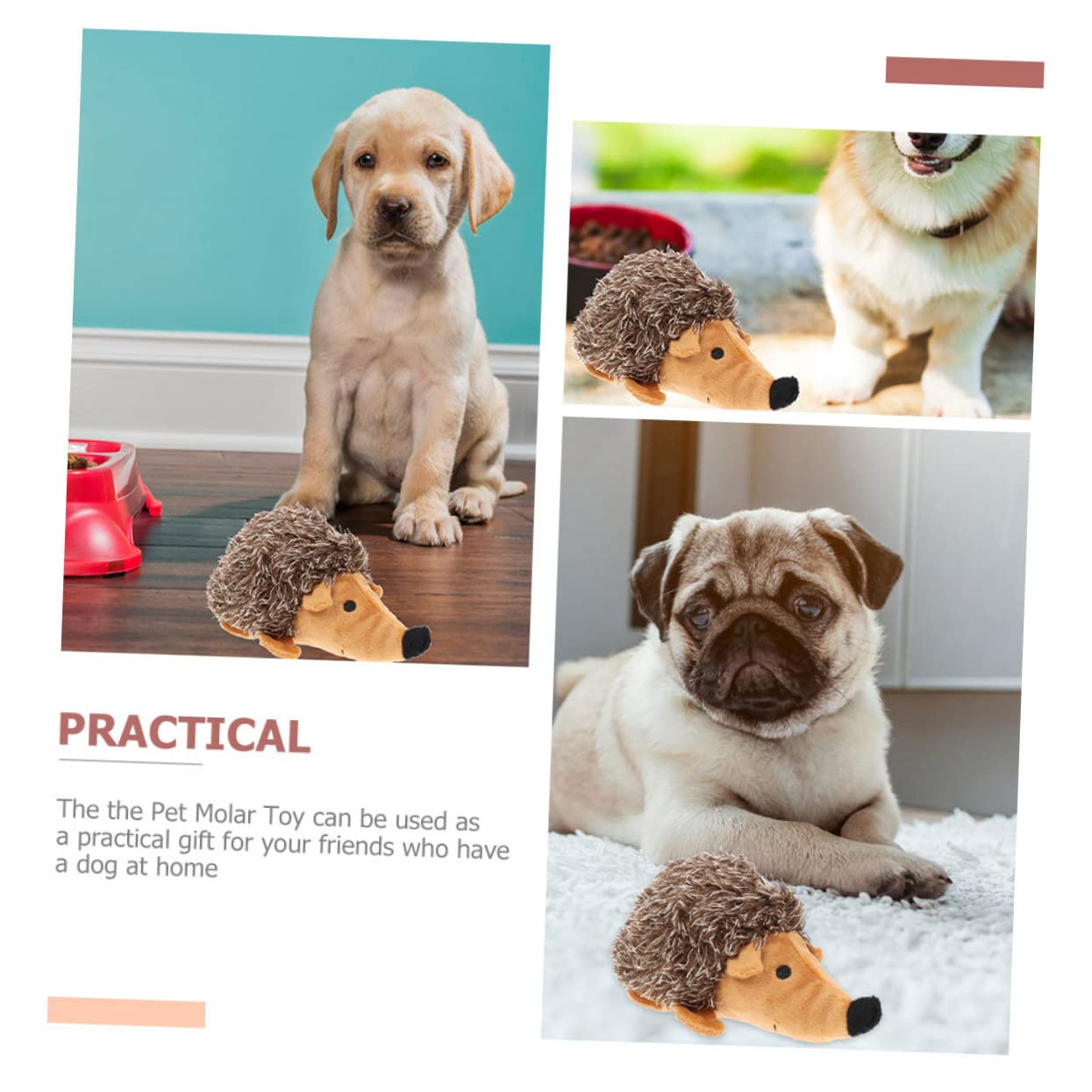 Didiseaon 6 Piezas De Juguete para Mascotas Juguete Molar para Perros Juguete Molar En Forma De Erizo Molar para Mascotas Juguetes Interactivos para Cachorros Juguetes De Entrenamiento