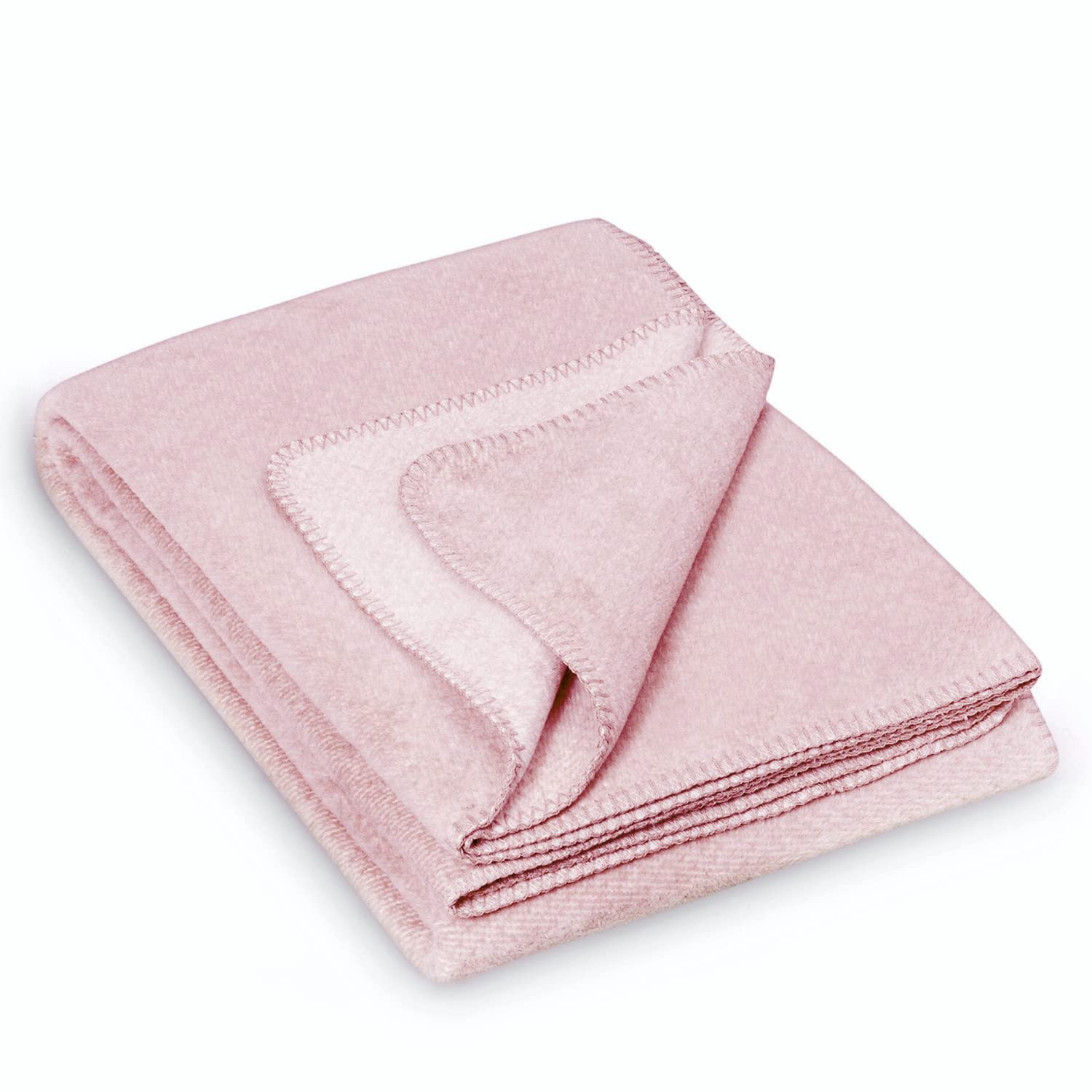 kids&me® Manta para bebé de algodón (orgánico), certificado Öko-Tex, fabricada en Alemania, manta de lana suave para bebés, manta de algodón rosa para niñas, 70 x 100 cm