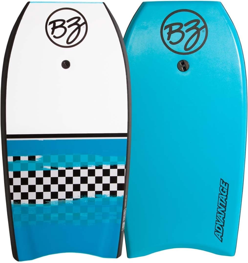 BZ Bodyboards - 38” Advantage Bodyboard - EPS Core, HDPE Slick, Crescent Tail, Graphic Slick, Includes Leash for Men, Women, Kids - Durable, Surfing Ocean Summer Fun Beach Water