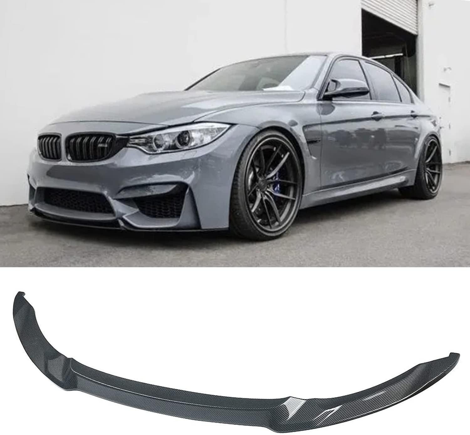 Compatibility with 2014-2020 M3 F80 M4 F82 F83 CS Style Front Bumper Chin Lip Spoiler Splitter Carbon Fiber
