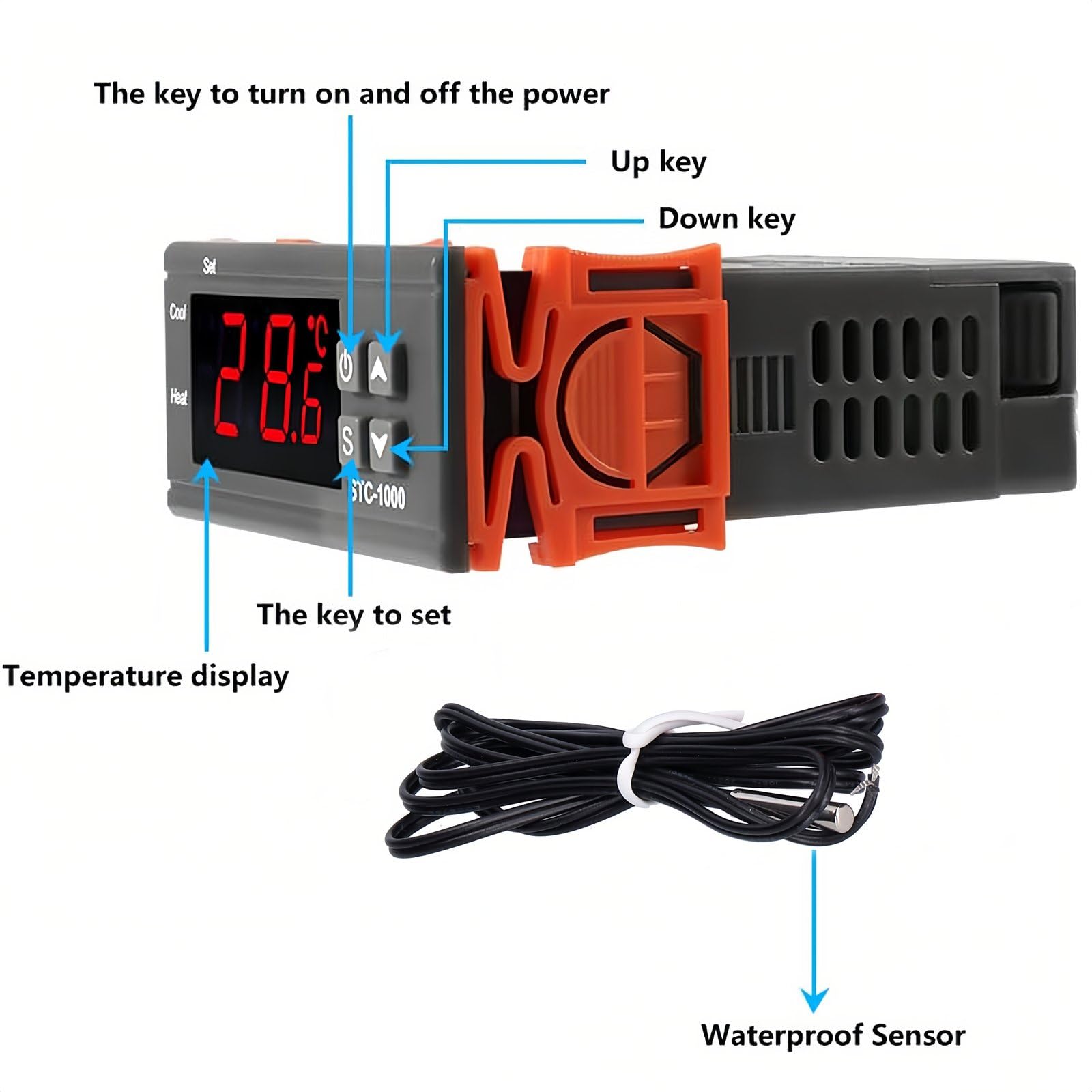 Love Temperature/Process Indicator, TID-3400, 24 VAC/DC, 4-20 mA Input