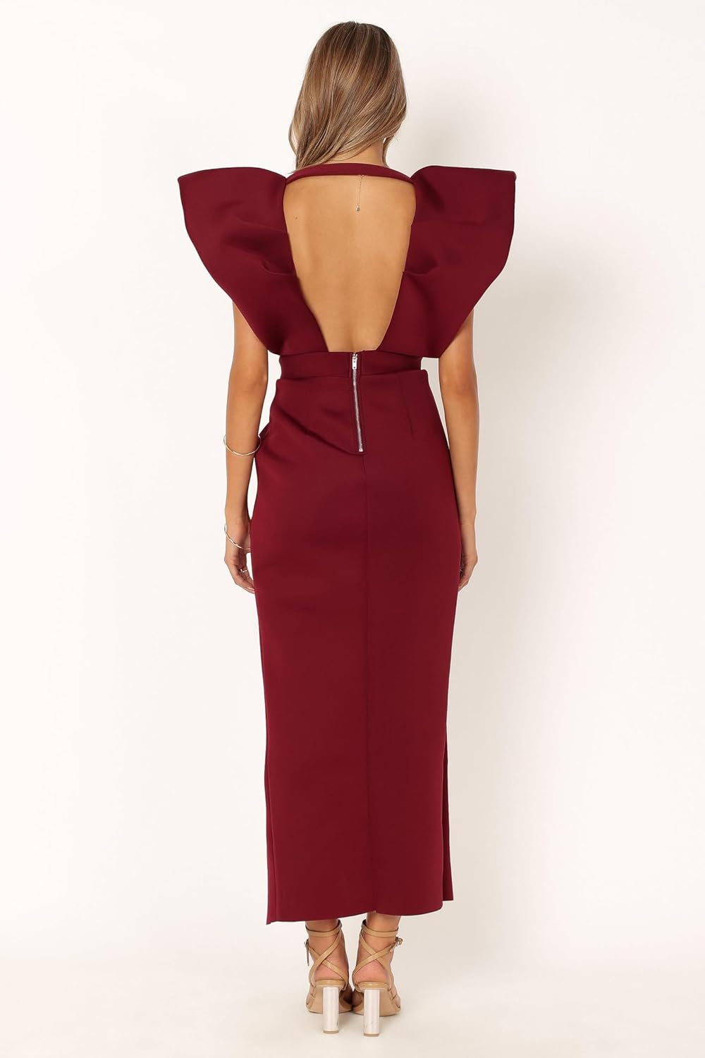 Petal & Pup Womens Augie Frill Shoulder Maxi Dress - Image 2