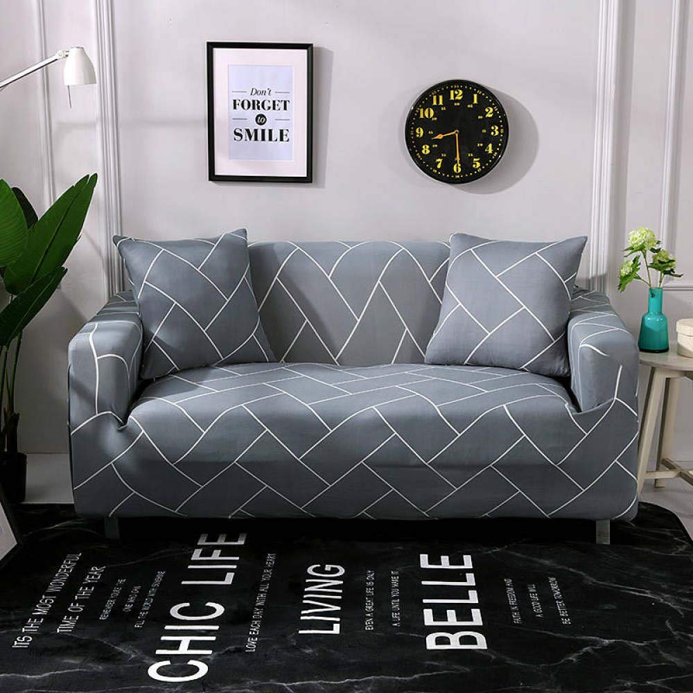 Housse de canapé extensible 3 places pour canapé d'angle de forme différente