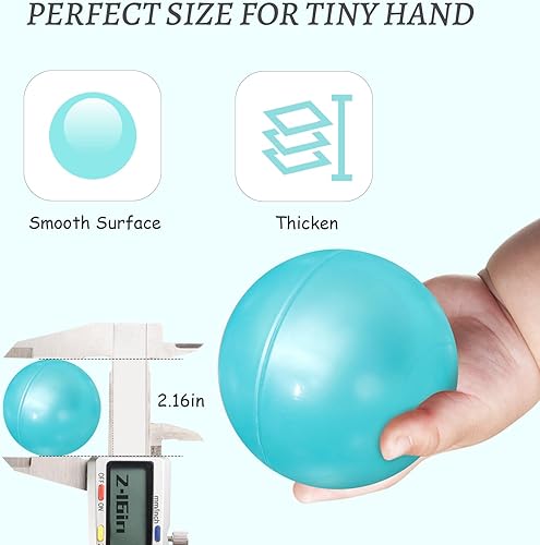 Miniatura 3 de 100 bolas para bolas, a prueba de aplastamiento, colores perlas, sin BPA, no tóxico, bolas de juego de plástico para bebés, niños, cumpleaños,