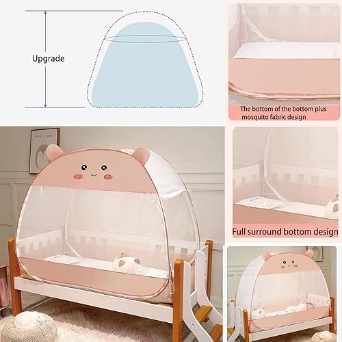 Miniatura 3 de Mosquitera plegable para niños, cortinas para camas, mosquitera desplegable, mosquitera portátil con parte inferior para bebé (63 x 31.5 x 49.2
