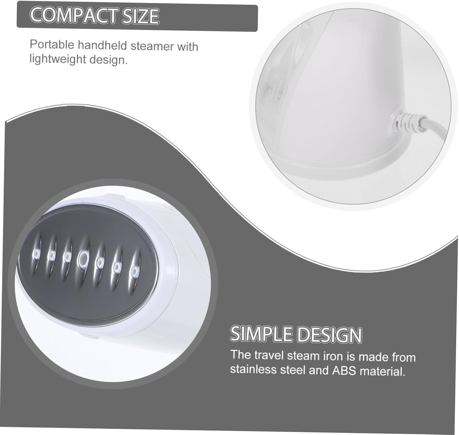 Handheld Travel Steam Brush Ironing Machine Portable Steam Cleaner for Clothes Home Office Business Trip