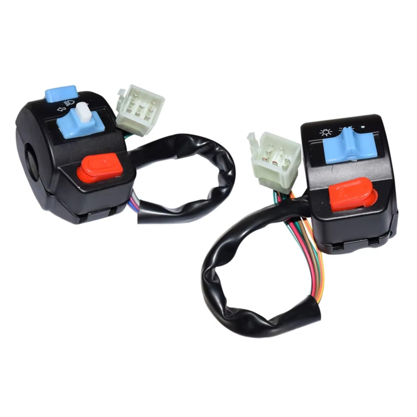 Comando Manubrio Modulo Interruttori Per Indicatori Di Direzione Moto Manubrio Da 7/8" Universale Comandi A Sinistra/destra, Clacson E Avviamento Elettrico