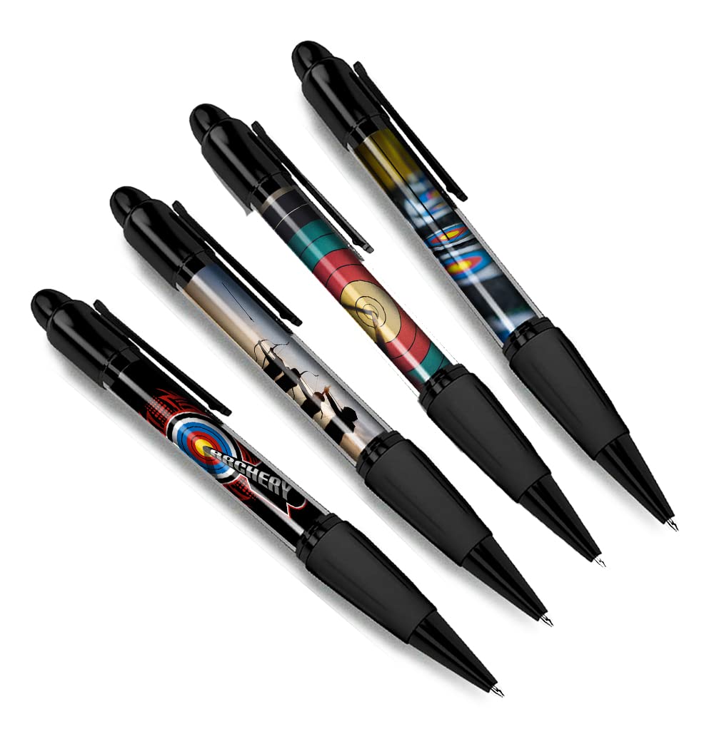 DV DESIGN Set of 4 Archery Black Ballpoint Pens