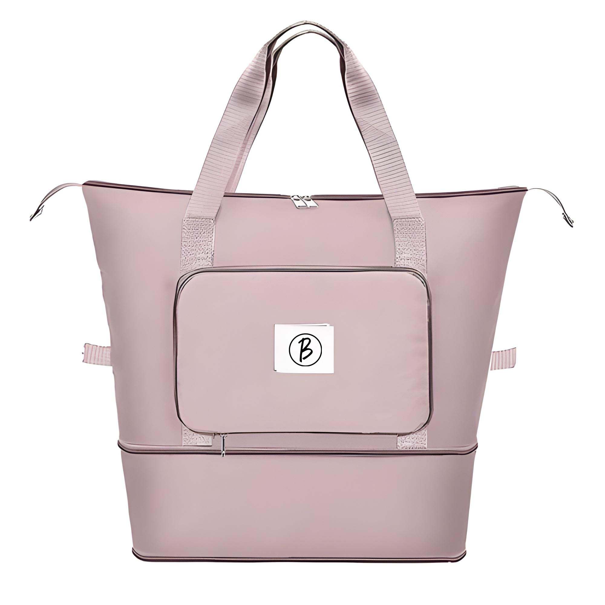 Waterproof Foldable Travel Bag for Women | 41 Liters Capacity | Shoulder Bags | Hand Bag for Ladies Personal Items Expandable Travel Bag, Carry Weekender Luggage for Travelling (Baby Pink)-image-41