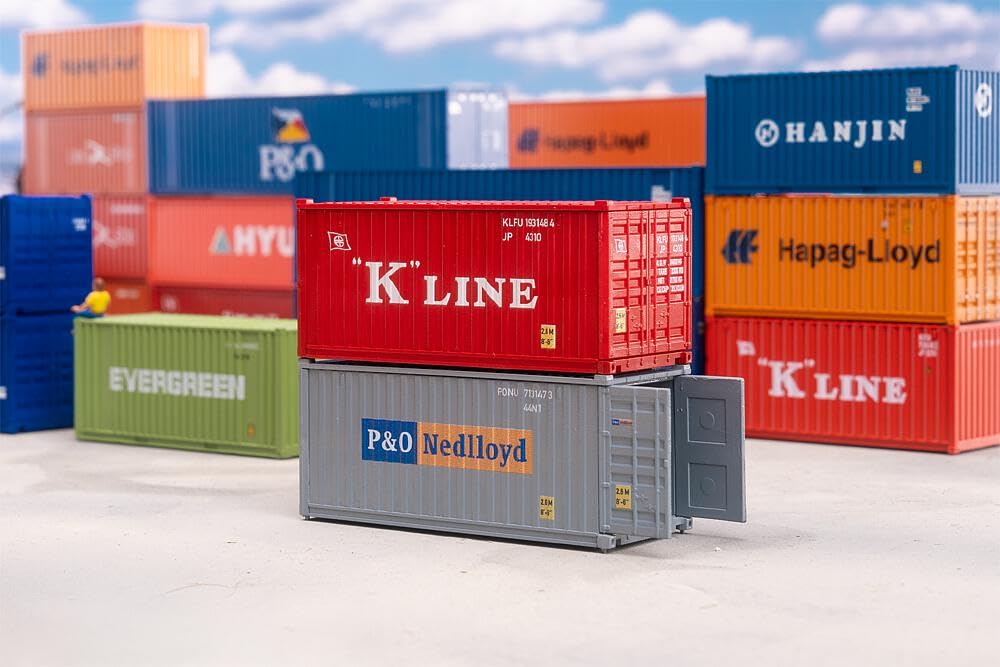Faller 182006-20' Container K-Line and P&O - Gauge H0