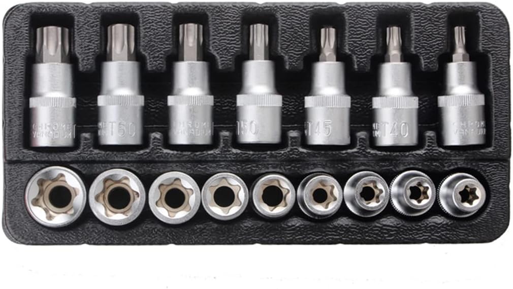 16 Pcs Star Bit Socket Set With Storgae Box Steel E10-E24 T30-T70 Hexagon Socket Set