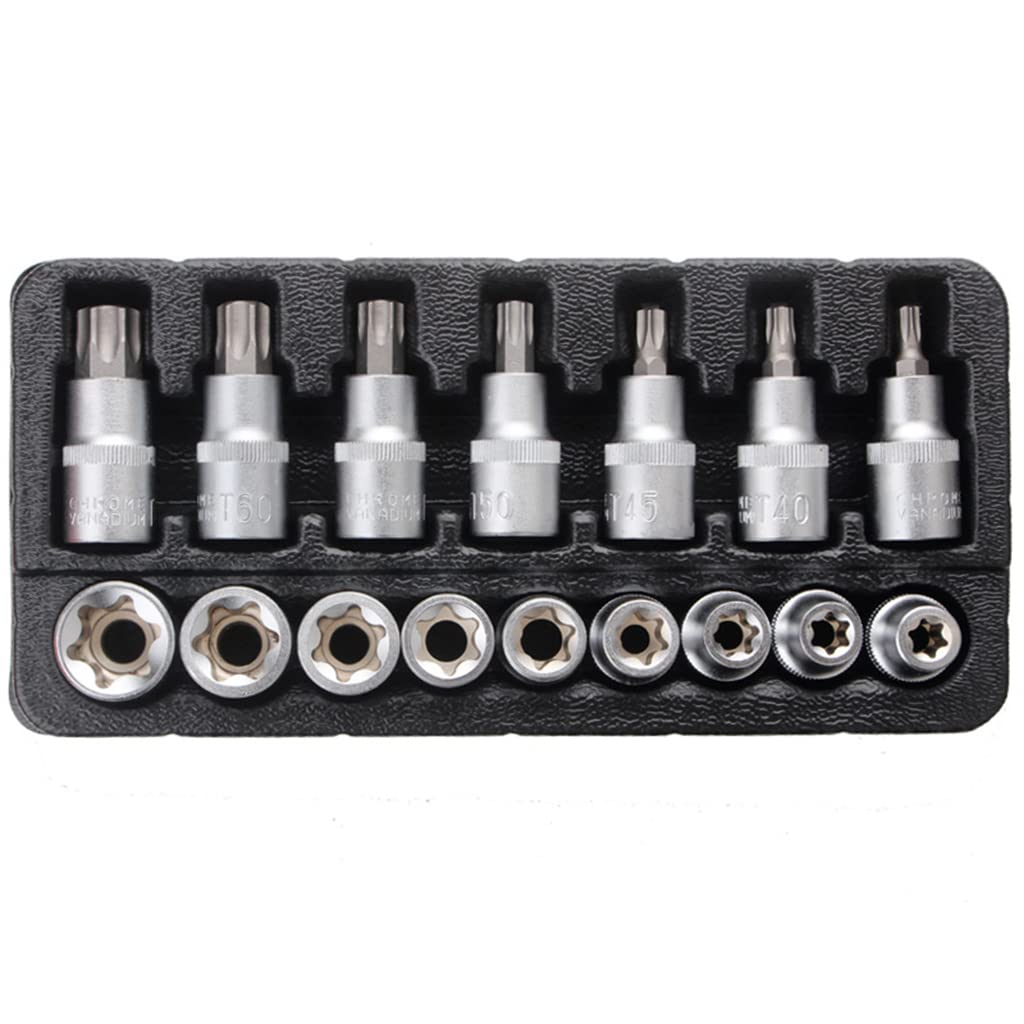 8-teiliger Torx Bit Steckschlüsselsatz 1/2 Zoll – Extra Lang, T30 Bis T70, In Aufbewahrungskoffer